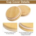 thumbnail image 3 of uxcell 4Pcs 2.87 Inch Bamboo Lids with Silicone Sealing Rings, Wooden Mason Jar Lids Bamboo Lids for Mason Jars Wide Mouth Canning Jar Lids Ball Jars Lids with Silicone Sea for Storage, 3 of 6