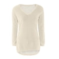 thumbnail image 4 of Coerni Unisex Kids and Toddlers' Cotton V-Neck Sweater Long Sleeve Fuzzy Furry Blouse Girls Fall Warm Sweatshirt Tops, 4 of 5