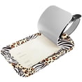 thumbnail image 2 of Square 2Pack PU Leather zebra Cruise Luggage Tag with Privacy Cover and Name ID Tag for Travel Handbags Backpacks Luggage Tags, 2 of 6