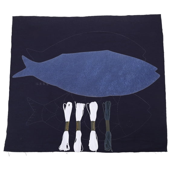STRANDCHIC Embroidery Kit for Beginners with Fish Pattern on Dark 1 Set Craft