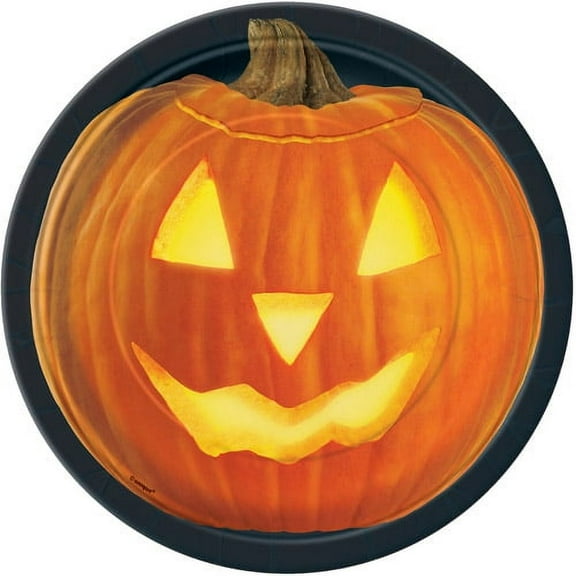 8 Pumpkin Glow Dessert Plates