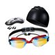 thumbnail image 4 of Juego de 5 piezas de gafas y gorro de natación para hombres y mujeres adultos para piscina. Rojo, 4 of 8