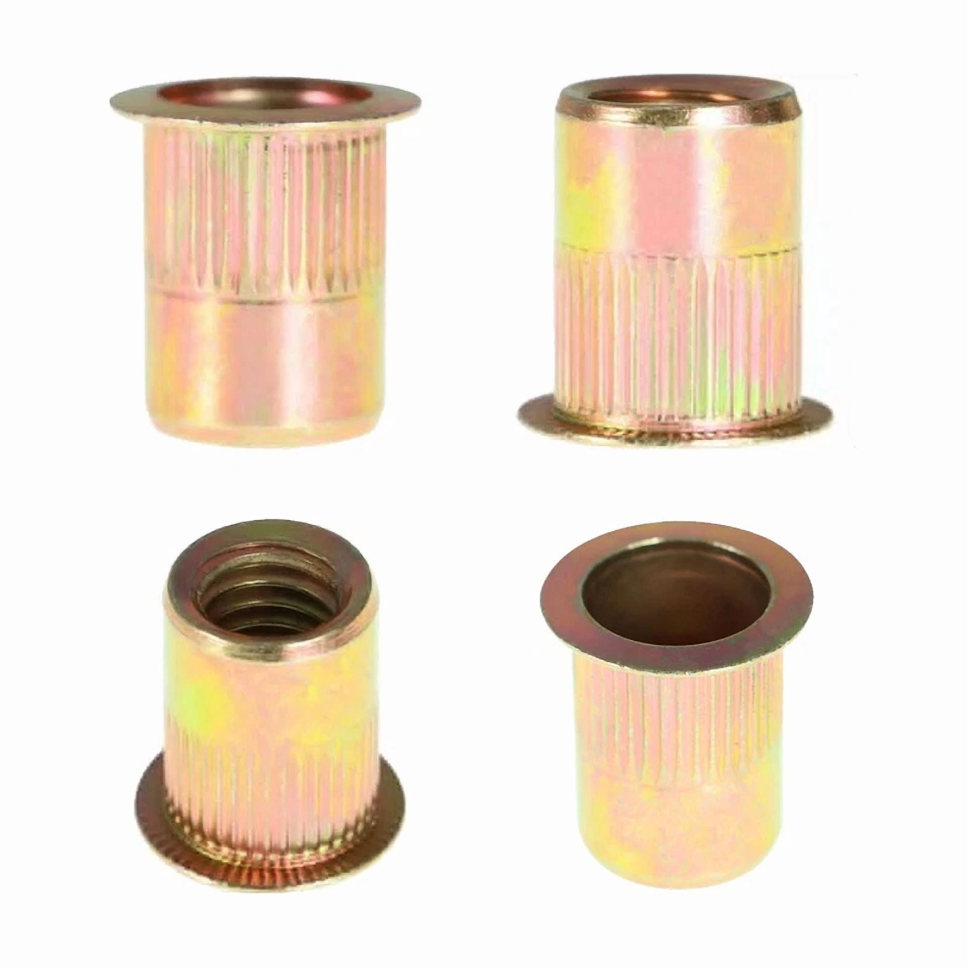 CIRCLE- 50Pcs New 3/8-16 Rivet Nut Rivnut Insert Nutsert Carbon Steel Zinc Plated