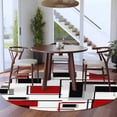 thumbnail image 3 of Round Rugs 6Ft, Red Grey Black Round Area Rug Washable Indoor Throw Carpet, Irregular Modern Abstract Geometric Soft Non Slip Circle Rug for Office Cabinet Home Decor Aesthetic, 3 of 8