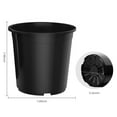 TINANA Plastic Plant Nursery Pots 15 Pack, Black 1.5 Gallon Round