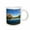 White, variant on 3drose, Logan Pass, Glacier National Park, Montana - Us27 Aje0061 - Adam Jones, 11oz Two-tone Blue Mug