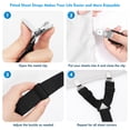 thumbnail image 5 of Correas para sábanas, 2 correas elásticas ajustables para sujetar sábanas, correas para sábanas ajustables para sujetar las sábanas en su lugar (negro), 5 of 5
