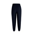 thumbnail image 4 of Timegard Pantalon pour Femmes Froncé Élastique Taille Haute Jambe Fuselée Décontracté Ample avec Poches, 4 of 6