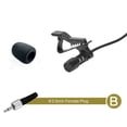 thumbnail image 1 of Black Lavalier Lapel Microphone 3.5mm XLR 3-Pin XLR 4-Pin for Wireless System, 1 of 9