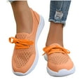 thumbnail image 2 of Zapatillas planas transpirables de malla tejida para mujer, zapatos casuales antideslizantes de moda para caminar, mocasines cómodos de suela suave sin cordones, zapatillas de tenis, 2 of 6