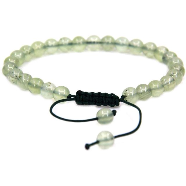 Bracelet Ajustable en Perles Rondes 6mm Préhension Naturelle 7 Pouces Unisexe