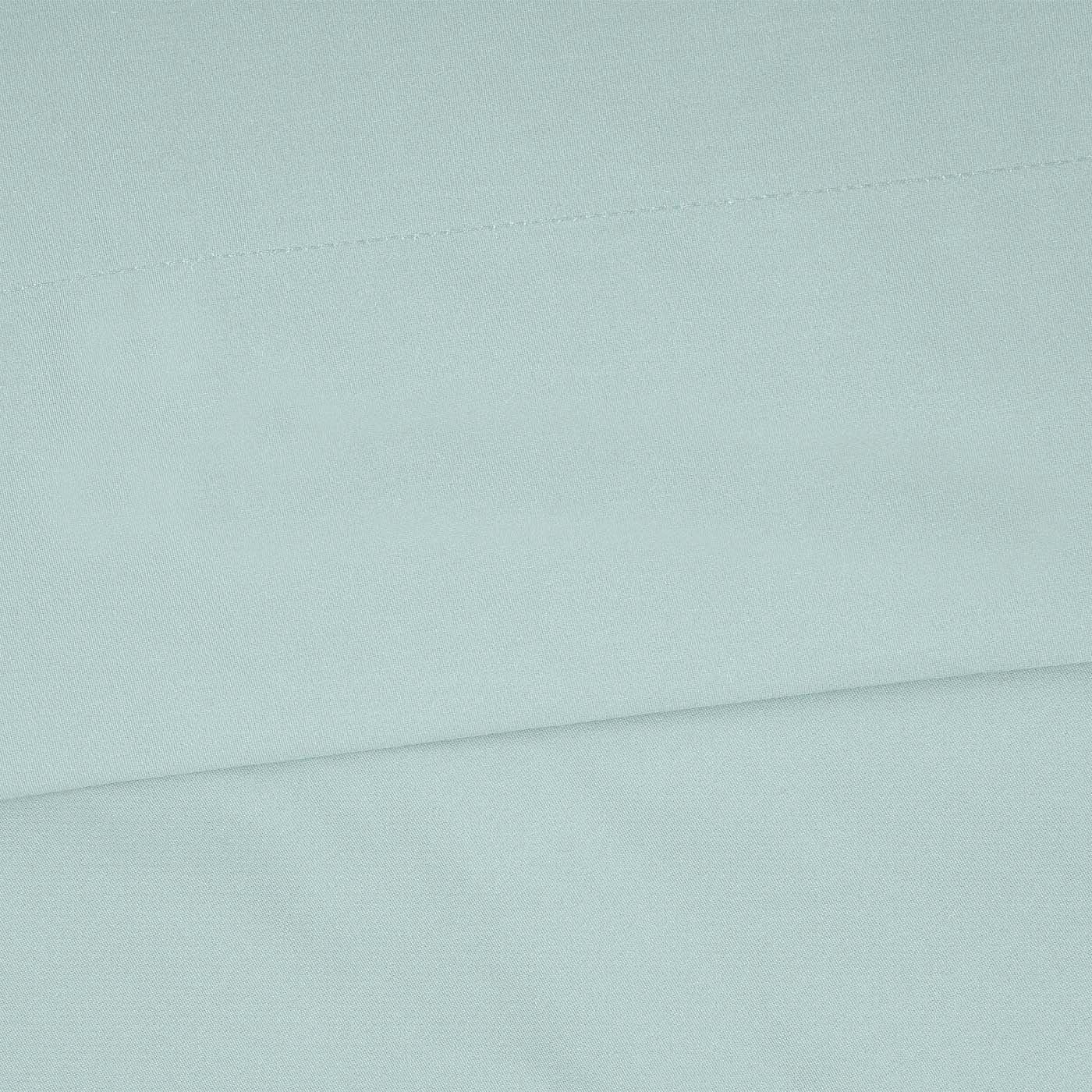 Mainstays 300 Thread Count Easy Care Percale Bed Sheet Set, Queen, Teal Cloud, 4 Piece