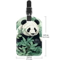 thumbnail image 6 of Square 2Pack PU Leather Panda Cruise Luggage Tag with Privacy Cover and Name ID Tag for Travel Handbags Backpacks Luggage Tags, 6 of 6