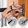 thumbnail image 3 of Nestingho 2Ud Bisagras De Saloon Con Resorte Para Puerta Doble Apertura En Inoxidable Plateado, 3 of 6