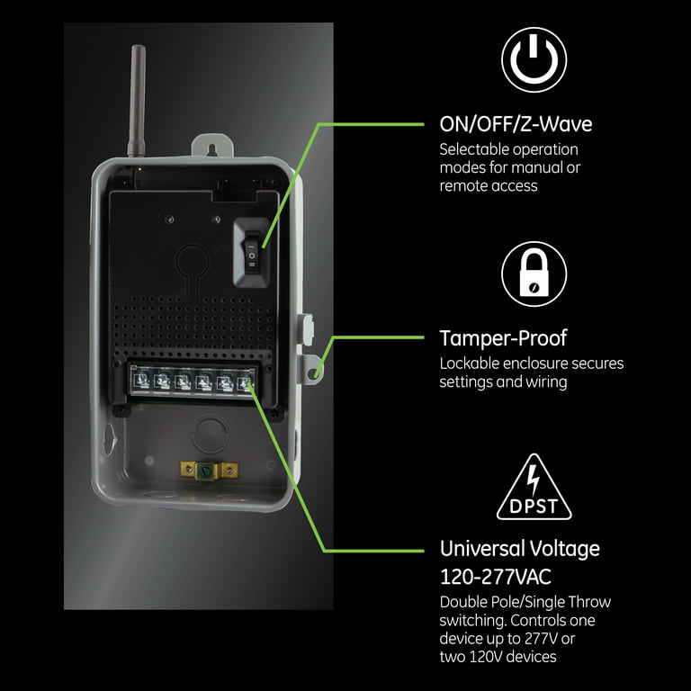Enbrighten Z-Wave Plus Plug-In Outdoor Smart Switch, Gen5