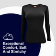 thumbnail image 3 of Natural Uniforms Under Scrub Tee Crew Neck Long Sleeve T-Shirt Underscrub Tee (Black, X-Small), 3 of 7