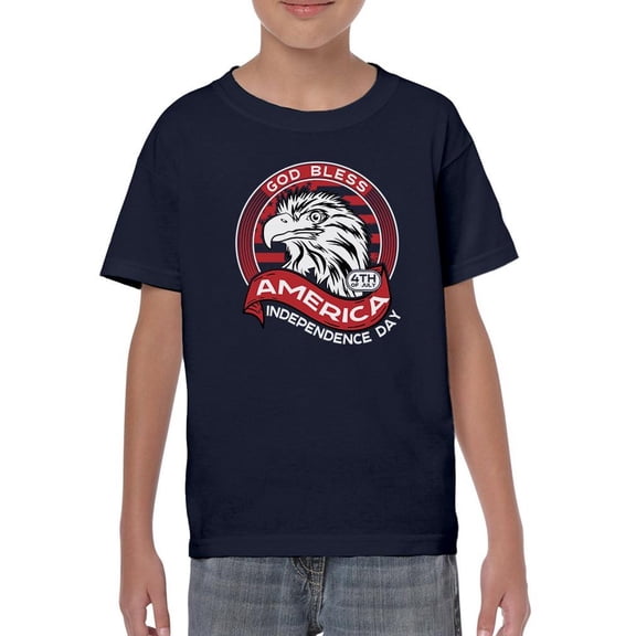 God Bless America Eagle T-Shirt Juniors -Image by Shutterstock,  x-Small