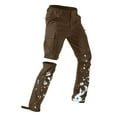 thumbnail image 3 of TrdSipl Hiking Pants Men Convertible Zip Off Quick Dry Travel Pants Waterproof Breathable Slim Fit Outdoor Pant Coffee M, 3 of 7