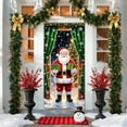 thumbnail image 4 of Christmas Door Cover Decoration Santa Claus Front Door Cover Xmas Hanging Banner Santa Background for Home Holiday Christmas Decoration, C, 4 of 6
