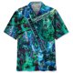 thumbnail image 3 of Camisa hawaiana con estampado 3D de guitarra colorida para hombre, blusa de verano de manga corta con estampado de instrumentos musicales y solapa con botones, 3 of 5