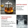 thumbnail image 3 of Djiypn Glass Teapot Stovetop 16.5 OZ, Tea Pot with Removable Stainless Steel Infuser, Borosilicate Clear Tea Kettle, Teapot Blooming and Loose Leaf Tea Maker for Home Camping, Travel, 3 of 9