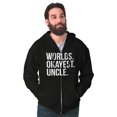 thumbnail image 3 of Worlds Okayest Uncle Niece Nephew Fun Zip Hoodie Sweatshirt Men Brisco Brands S, 3 of 5