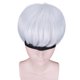 thumbnail image 3 of Peluca genérica de cosplay blanca plateada corta de 30 cm con flecos, 3 of 3