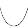 thumbnail image 2 of Stainless Steel Ball Beaded Chain Styles Necklace Chisel Polished Black IP-plated 3 mm 30 inch, 2 of 4