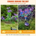 thumbnail image 3 of Luces de jardín decorativas para exteriores, luces solares con forma de flores desde el anochecer hasta el amanecer, luces solares con forma de estaca para jardín, 3 of 6