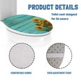 thumbnail image 5 of SEANATIVE Wooden Sunflower Toilet Seat Cover Elongated for Bathroom Washable Soft Toilet Lid Cover with Elastic Band Universal for Most Standard Oval Oblong Toilet Lids, 5 of 6