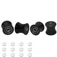 thumbnail image 2 of FRECCU Total Gym Replacement Set of 4 Wheels/Rollers for Models DLX, DLX II, DLX III, Adv DLX, Pilates, Pilates Pro 2500, 3000, 4000?570, 2000 ?Black?, 2 of 5