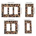 thumbnail image 2 of Yayeee Rocker Switch Wall Plate 2-Gang 4.7"x4.6" Home Decorative Outlet Cover, Leopard Pattern, 2 of 6