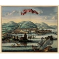 thumbnail image 2 of Jansson 31x26 White Modern Wood Framed Museum Art Print Titled - Chios Panoramic Greece - Jansson 1657, 2 of 4