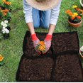 thumbnail image 4 of Juego de 2 bolsas cuadradas de tela gruesa para plantar verduras, 107 litros, 4 rejillas, macetero para patatas, zanahorias, cebollas y flores, 4 of 5