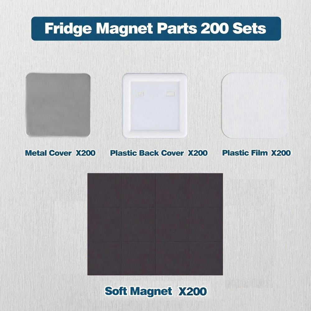 Magnet Maker Machine 2X2Inch Fridge Magnets Badge Maker Kit Button Badge Making with Paper Cutter Consumables for Any Place with Iron