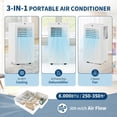 thumbnail image 4 of 8000 BTU Portable Air Conditioner – 4-Mode AC Unit with Dehumidifier, Fan & Sleep Mode, Quiet Operation, Remote Control & Window Kit for Rooms up to 350 Sq.Ft, 4 of 8