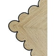 thumbnail image 5 of 4 Ft Square Black Border Premium Scalloped Jute Rug, Handcrafted Natural Braided Carpet for Living Room, Bedroom, Entryway, Hallway etc., 5 of 5