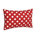 thumbnail image 2 of Haiem Pillowcase for Hair and Skin Queen - Red Polka Dot Printed Soft Pillowcase with Envelope Closure-14"x20", 2 of 9