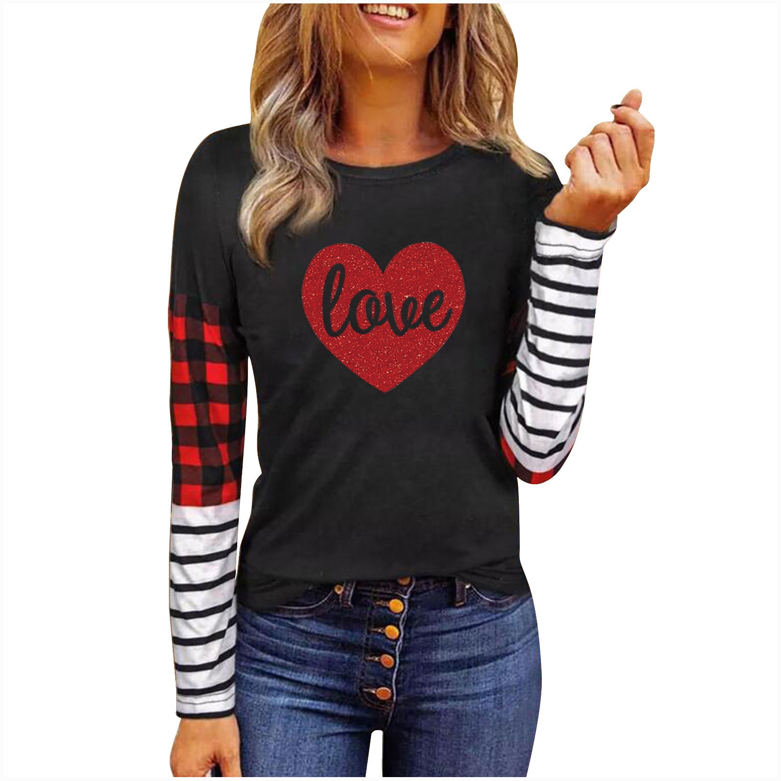 Valentines Day Shirts Teachers Couples Valentines Gifts Girls Valentines Day Shirt Girls Valentine Shirt Valentine Earrings Tees T-Shirts Tops Blouses Pullover - Walmart.com