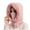 Pink, variant on SBYOJLPB Hats for Women Clearance Fashion Women Casual Scarf Plush Pullover Cap Windproof Warm Face Mask Weave Hat