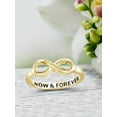 thumbnail image 2 of JewelersClub 0.925 Sterling Silver Infinity Friendship Ring for Women | Personalized Now & Forever Eternity Knot Symbol Band, 2 of 5