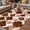 Dark Brown, variant on Red Geometric Moroccan Outdoor Rug for Patio/Deck/Porch, Non-Slip Large Area Rug 5 x 7 Ft, Abstract Art Red Ombre Modern Indoor Outdoor Rugs Washable Area Rugs, Reversible Camping Rug Carpet Runner