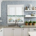 thumbnail image 6 of Easter Kitchen Curtain Valance and Tiers 3 Piece Set,Colorful Eggs Rod Pocket Valances,Blue Farm Truck Privacy Tier Curtains,Watercolor Floral Light Filtering Window Treatment for Bathroom Bedroom, 6 of 6
