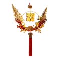 thumbnail image 1 of Corona de Año Nuevo con personaje de la suerte, adorno para el hogar, corona para puerta de entrada, suministros para fiestas estilo D, 1 of 9