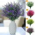 thumbnail image 5 of 1Pc No Fade Household Products Farmhouse Artificial Lavender Shrubs Plants Fake Flowers Home Garden Decor YELLOW, 5 of 8