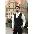 thumbnail image 4 of Allthemen Men's Vest, Solid Color Business Wedding Slim Suit Vest, 4 of 5