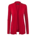 thumbnail image 1 of Made by Johnny Women's Women's Open Front Knit Cardigan S RED, 1 of 4