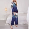 thumbnail image 3 of Sigee Planets Stars And Galaxies for Women’s Pajama Sets Long-Sleeved Pjs Sets for Women 2 piece Sleepwear-Medium, 3 of 7