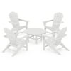 POLYWOOD South Beach 5-Piece Conversation Group in White