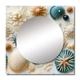 thumbnail image 2 of Designart "Coastal Boho Harmony I" Coastal Blue Large Square Mirror - Square Bedroom Mirror Printed Wall Decor - Coastal Square Printed Wall Mirror Art, 2 of 5